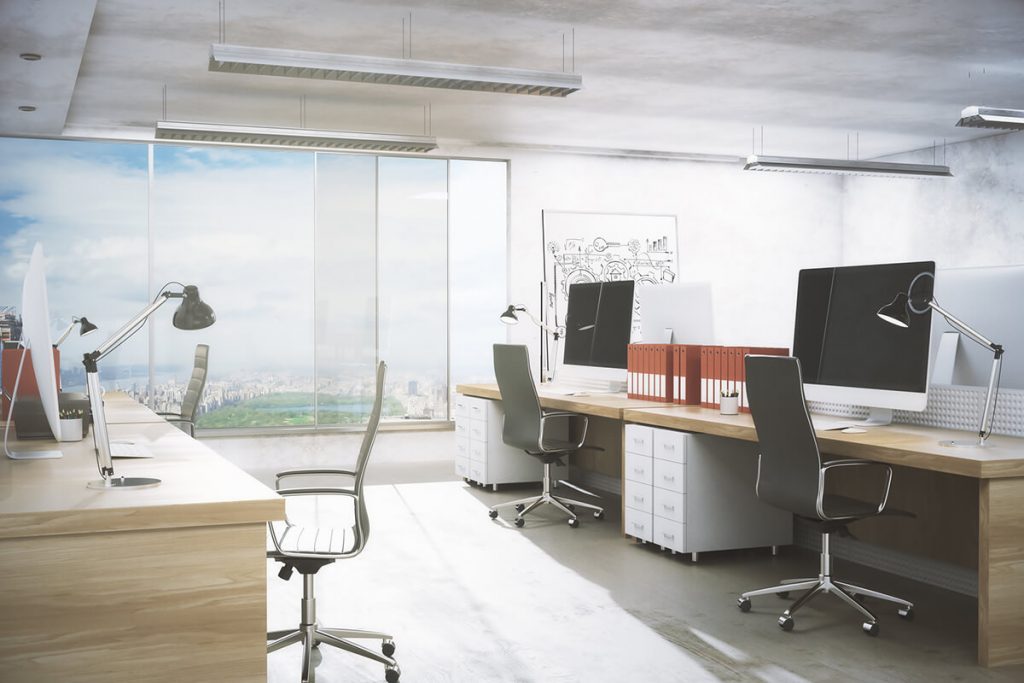 Clean and bright office space