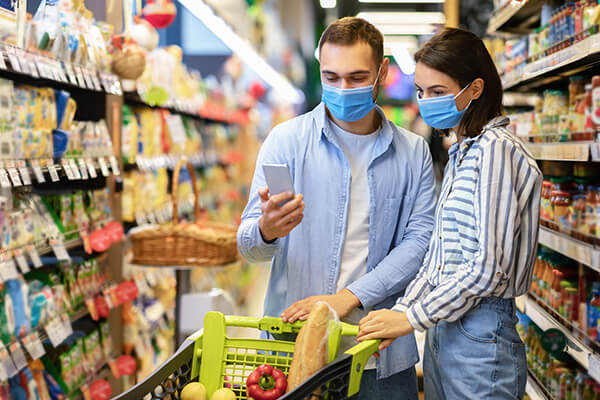 couples in masks