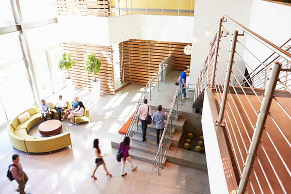 modern office lobby