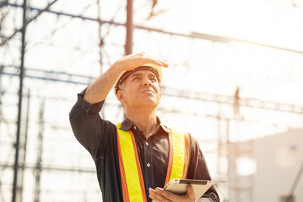 construction worker on a hot day