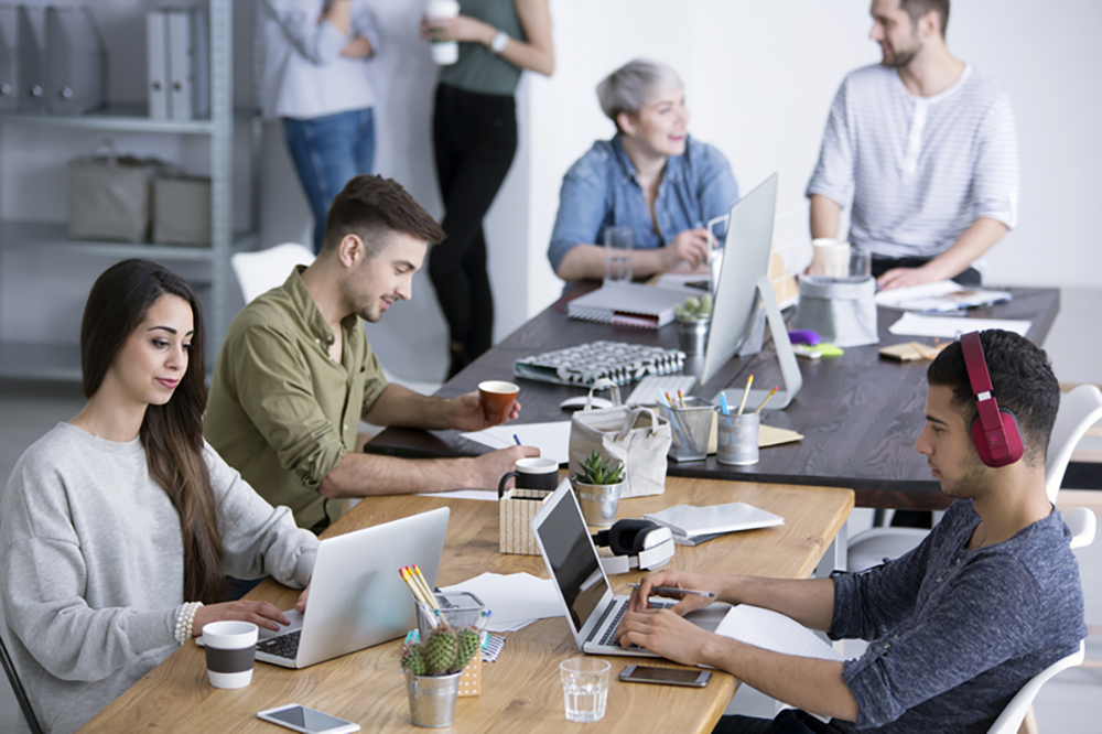 office with young workers