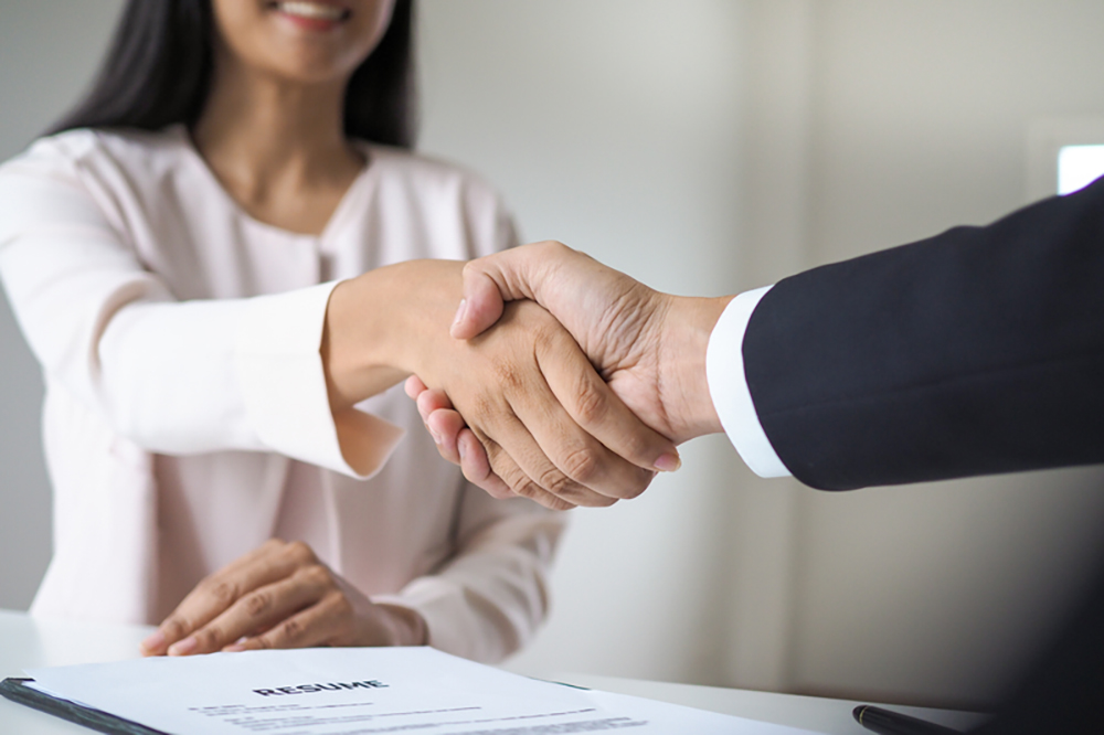 handshake at work