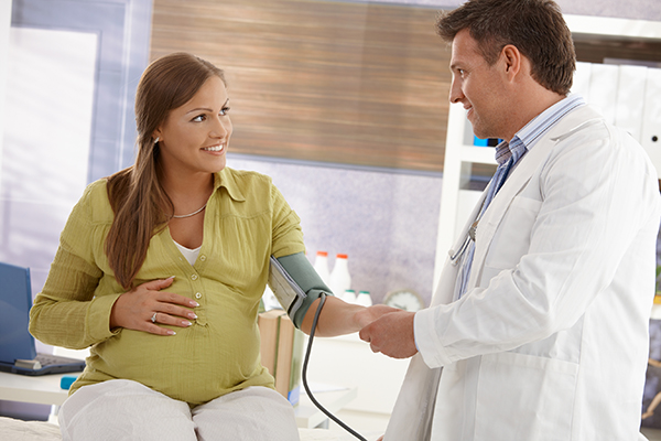 pregnant woman at doctor